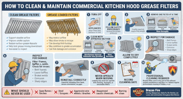 How to Clean and Maintain Commercial Kitchen Hood Grease Filters